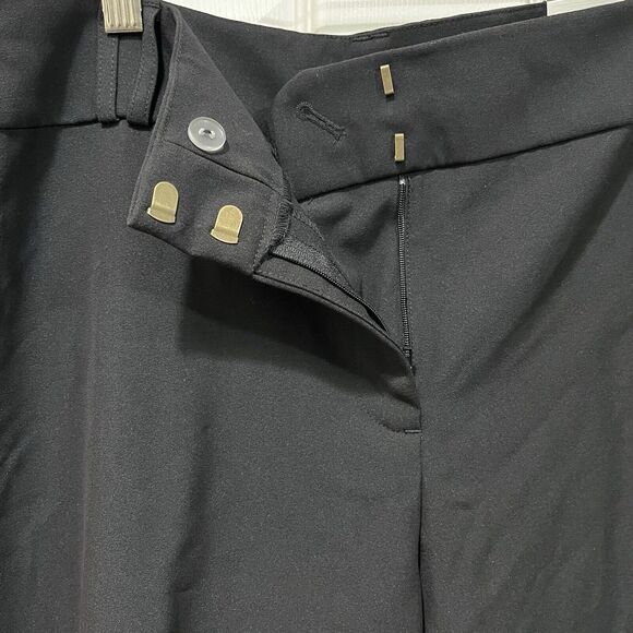 Anne Klein Women’s Pants Straight Leg Black Size 14, Back Pockets, New With Tags - Picture 3 of 7